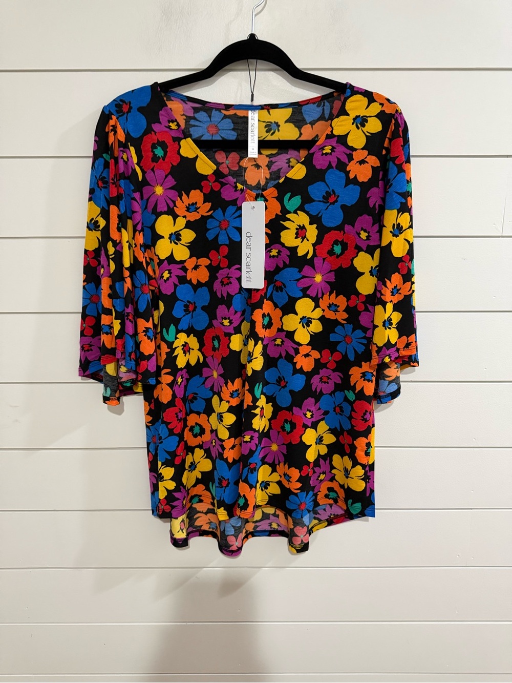 Dear Scarlett Black Floral Multicolor blouse